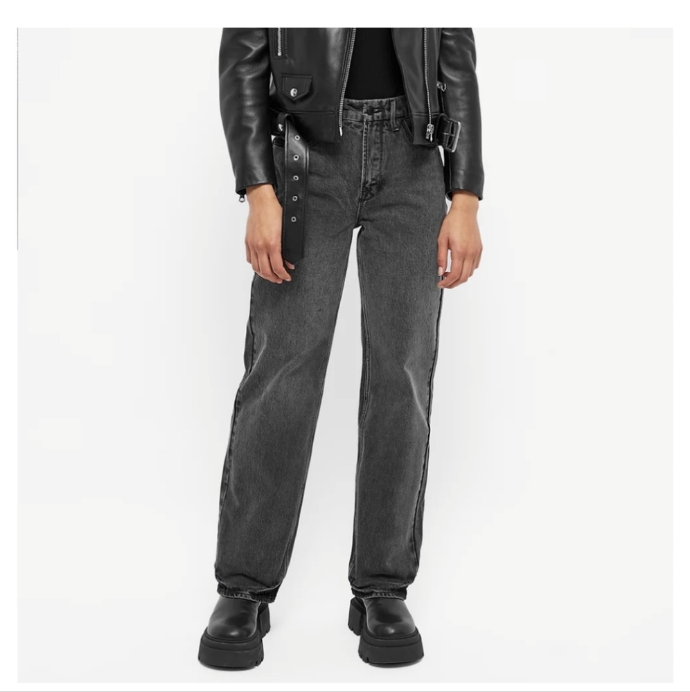 Good American Good 90's Wide Leg Jeans Black size 16 NWT